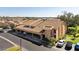 Aerial view of condo building showcasing building features and parking at 2321 Beneva Ter # 2288, Sarasota, FL 34232
