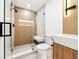 Contemporary bathroom with a large walk-in shower and stylish vanity at 2321 Beneva Ter # 2288, Sarasota, FL 34232