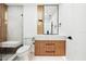 Bathroom with a modern vanity and glass shower at 2321 Beneva Ter # 2288, Sarasota, FL 34232