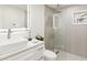 Clean bathroom with a floating vanity and walk-in shower at 2350 Via Venice, Punta Gorda, FL 33950