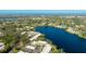 Wide aerial view of the neighborhood, showcasing the community near the water at 307 Timberlake Dr # 307, Bradenton, FL 34210