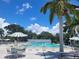 Refreshing community pool with lounge chairs and umbrellas at 3214 Pink Oak Ter, Sarasota, FL 34237