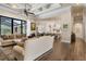Spacious living room with hardwood floors and open floor plan at 4022 Mayors Ct, Sarasota, FL 34240