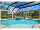 Inviting screened pool and spa, perfect for relaxation and entertaining at 4022 Mayors Ct, Sarasota, FL 34240