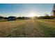 Expansive backyard with a large grassy area, outbuildings and mature trees at 4939 Myakka Valley Trl, Sarasota, FL 34241