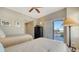 Bedroom featuring two twin beds and a sliding door to the outside balcony at 505 S Orange Ave # 501, Sarasota, FL 34236