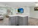 Kitchen island with seating for four, perfect for entertaining at 5303 Coral Blvd, Bradenton, FL 34210