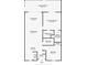 Detailed floor plan showcasing the layout of the primary bedroom, kitchen, living room, and bathrooms at 5376 Royal Palm Ave # 5376, Sarasota, FL 34234