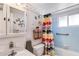 Bathroom featuring a shower and tub combination with storage shelving at 5903 Canal Dr # I24, Bradenton, FL 34207
