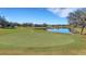 Scenic view of a golf course with a calm lake and manicured green, ideal for golf enthusiasts at 6706 Fairway Gardens Dr # 6706, Bradenton, FL 34203