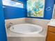 Bathroom featuring a large, oval soaking tub at 7315 River Hammock Dr # 206, Bradenton, FL 34212