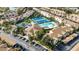 Aerial view of condo community with pool, tennis, and other amenities at 8335 Glenrose Way # 1513, Sarasota, FL 34238