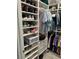 Well-organized walk-in closet with custom shelving at 17649 Northwood Pl, Bradenton, FL 34202