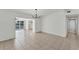 Dining room with tile floors and chandelier at 3107 34Th Avenue W Dr, Bradenton, FL 34205