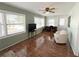 Bright living room with laminate floor and furniture at 3230 Banyan Ter, Sarasota, FL 34237