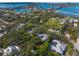 Aerial view of neighborhood near the water at 3331 Old Oak Dr, Sarasota, FL 34239