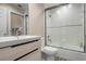 Clean bathroom with walk-in shower and modern vanity at 3491 Byron Ln, Longboat Key, FL 34228