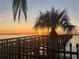 Beautiful sunset view with palm trees near the pier at 423 Bahia Beach Blvd, Ruskin, FL 33570