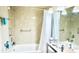 Clean bathroom with a bathtub and shower, updated vanity at 4629 Kingsmere # 20, Sarasota, FL 34235