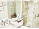 Clean bathroom with a large shower and updated vanity at 4629 Kingsmere # 20, Sarasota, FL 34235