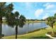 Stunning lake view from a condo, with palm trees and golf course at 5250 Hyland Hills Ave # 1525, Sarasota, FL 34241