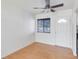 Light and airy entryway with wood floors and ceiling fan at 5907 Todd St # E36, Bradenton, FL 34207