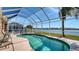 Spacious screened pool with lake view at 6920 74Th Street E Cir, Bradenton, FL 34203