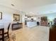 Modern kitchen with stainless steel appliances and an island at 9367 Hawk Nest Ln, North Port, FL 34287