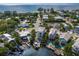 Aerial view of the neighborhood and waterfront at 201 N Harbor Dr, Holmes Beach, FL 34217