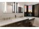 Double vanity bathroom with modern sinks and a large window at 201 N Harbor Dr, Holmes Beach, FL 34217
