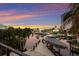 Boat lift and sunset over the canal at 201 N Harbor Dr, Holmes Beach, FL 34217
