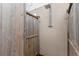 Private outdoor shower with wooden privacy walls at 205 82Nd St # East, Holmes Beach, FL 34217
