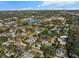 Aerial view showing home's location in a residential neighborhood near city skyline at 2511 Prospect St, Sarasota, FL 34239