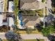 Home's aerial view showcasing pool and yard at 2511 Prospect St, Sarasota, FL 34239