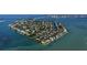 Aerial shot of Bird Key, an exclusive waterfront community at 279 Robin Dr, Sarasota, FL 34236