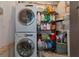 Stackable washer and dryer in laundry area at 3206 Ramblewood N Dr # 18D, Sarasota, FL 34237