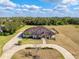 Beautiful single-story home featuring a well-manicured front yard and a circular driveway at 3310 Twin Rivers Trl, Parrish, FL 34219