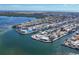 Aerial view of waterfront homes with private docks and pools at 3611 99Th W St, Bradenton, FL 34210