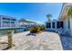 Patio with seating area and view of the canal at 3611 99Th W St, Bradenton, FL 34210