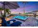 Relaxing pool and spa area with lounge chairs at sunset at 3611 99Th W St, Bradenton, FL 34210