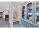 Stylish staircase with a beautiful china cabinet at 3611 99Th W St, Bradenton, FL 34210