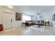 Spacious living room with brown leather sectional sofa and large TV at 4010 18Th W Ave, Bradenton, FL 34205