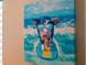 Fun wall art depicting a pig surfing at 4010 18Th W Ave, Bradenton, FL 34205