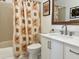 Second bathroom with tub/shower combo and vanity at 4515 45Th W Ave # 201A, Bradenton, FL 34210
