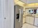 Stainless steel refrigerator in a well-lit kitchen area at 4515 45Th W Ave # 201A, Bradenton, FL 34210