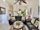 Relaxing living room featuring comfortable leather sofas and a coffee table at 4515 45Th W Ave # 201A, Bradenton, FL 34210