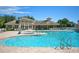 Large swimming pool with pool house and plenty of deck space for entertaining and relaxing at 611 Dogwood Run, Bradenton, FL 34212