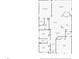 Detailed floor plan of a house, including bedrooms, bathrooms, living room, kitchen, dining room and screened patio at 6211 Skyward Ct, Bradenton, FL 34203