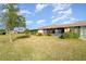 Backyard featuring well-maintained lawn and covered porch at 6314 29Th W Ave, Bradenton, FL 34209