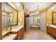 Luxurious bathroom with double vanity and glass shower at 7033 Brier Creek Ct, Lakewood Ranch, FL 34202